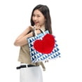thumbnail image 3 of 1Pc Heart Shaped Purse Red Fabric Crossbody Bag For Party, 3 of 9