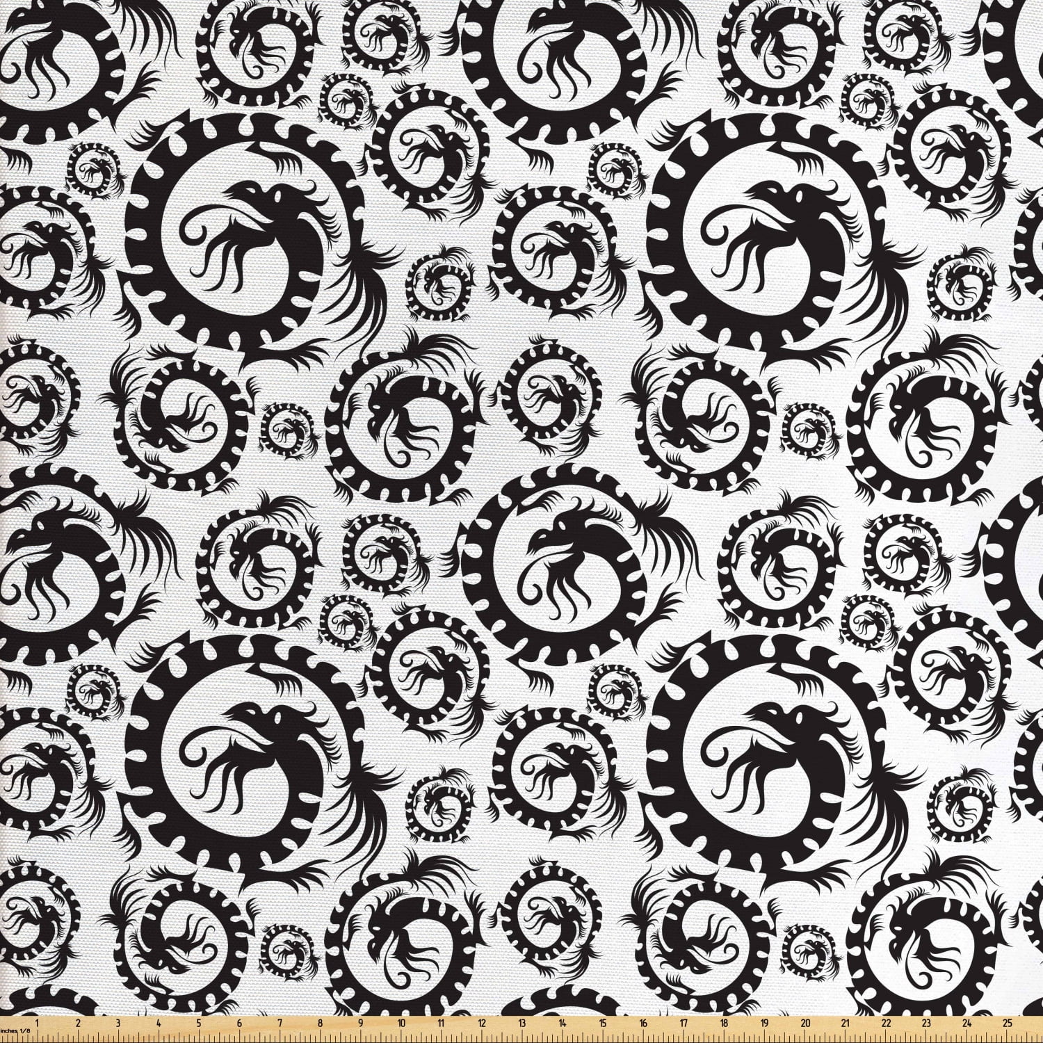 Dragon Fabric by the Yard Upholstery, Antique Art Chinese Dragon