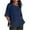 Dark Blue, variant on Nfurl Womens Elbow Length Sleeve Tops 2025 Plus Size Spring Clothes Casual Round Neck T-Shirts Loose Solid Color Shirt Blouses for Women Cozy Cotton Linen Blouses
