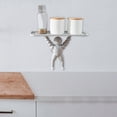 thumbnail image 4 of Estantes de baño con cesta colgante de modelado de astronauta, estante de almacenamiento montado en la pared gris, 4 of 9