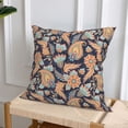 thumbnail image 6 of Throw Pillow Covers, Orange Flower Paisley Soft Square Pillow Cases with Invisible Zipper for Couch Bed Sofa, Farmhouse Fall Home Decor 18"x18", 6 of 7