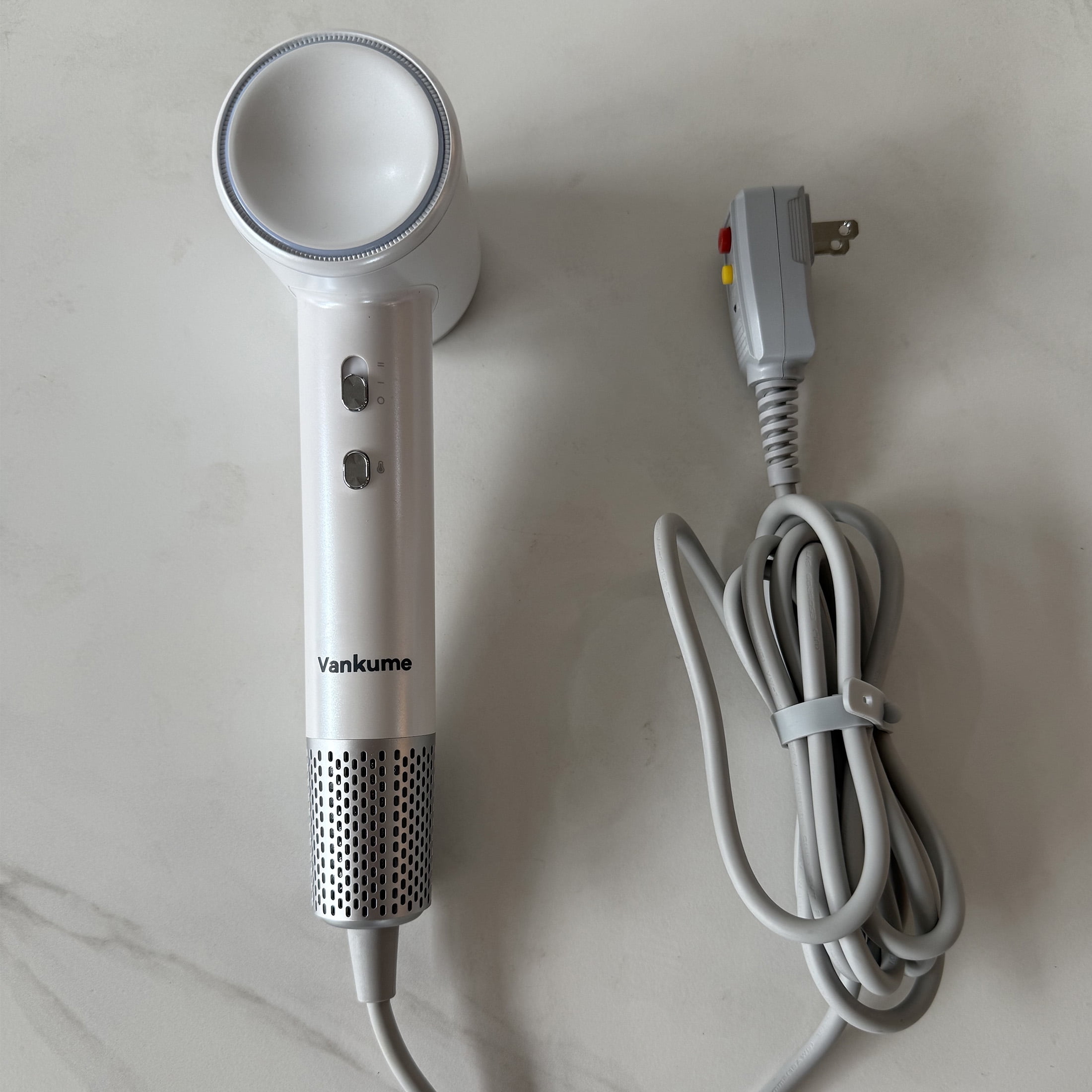 Vankume Hair Dryer,Ionic Hair Blow Dryer with Diffuser for Curly Hair, 1500W High-Speed Brush-less Motor Corded with 150,000 RPM, Fast Drying Low Noise Thermal