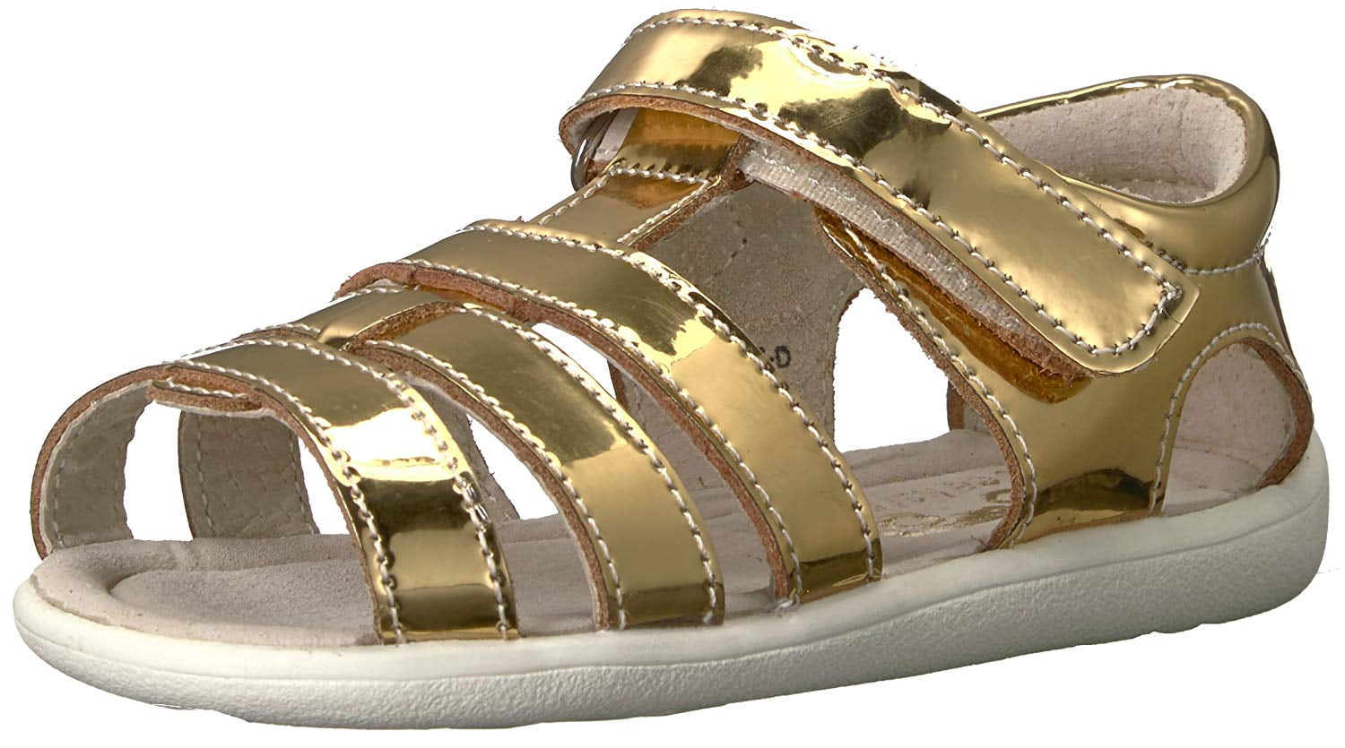 See Kai Run Girls' Fe Flat Sandal, Gold 