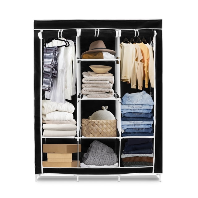 Closet Organizador Ropero Rack Armable Idea Nuova Negro