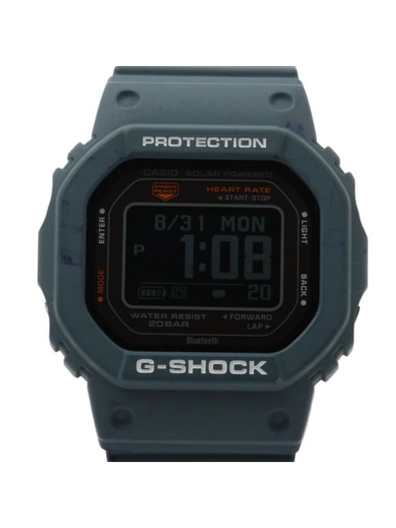 Pre-Owned CASIO G-SHOCK G-SQUAD 5600 SERIES DW-H5600-2JR Black Green Resin Men's Digital Watch