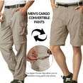 thumbnail image 3 of FEN AI Mens Hiking Pants Convertible Quick Dry Lightweight Zip Off Outdoor Fishing Travel Safari Cargo Pants Casual Trousers, 3 of 10