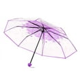 thumbnail image 2 of Tri Fold Umbrella Woman Transparent Transparent Cherry Cherry Folding Sunshade Umbrella, 2 of 6