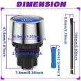 thumbnail image 2 of 12V-24V / 50A Push Start Ignition Switch Momentary Engine Start Ignition Button Blue LED Ignition Button Car Start Stop Button SPST ON-OFF, 2 of 5