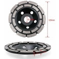 thumbnail image 2 of Disco de diamante para amoladora angular compatible con segmentos de doble fila para amolado fino y modelado de bordes con orificios de ventilación (125 mm), 2 of 5