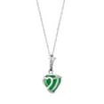 thumbnail image 3 of Galaxy Gold 14K White Gold 1.20 Carat Emerald Heart Necklace - May Birthstone - Abundance & Joy - 16" to 24" - Fine Jewelry for Women, 3 of 5