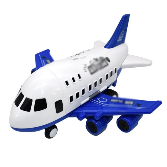 Esaierr Toddler Baby Plane for Boys Girls,Plastic Inertia Plane Car Large Passenger Plane Model Kids Toy Airplane 7PCS