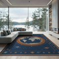 thumbnail image 2 of ODIKA 8'x10' Washable Area Rug Non-Shedding, Easy Care, Round Map Planetary Galaxy Circle Continent Circles for King Size Bedroom Under Bed, Master Suite, 2 of 7