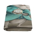 thumbnail image 2 of CADecor White Elegance Rabbit Indicates The Clock Throw Blanket Bed Sofa Blanket 58x80 inches, 2 of 3