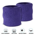 thumbnail image 4 of Suddora Purple Headband/Wristband Set - Sports Sweatbands for Head and Wrist, 4 of 6