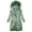 Mint Green, variant on Homenesgenics Coat for Women Puff Winter Fashion Woman Lengthened and Thickened Medium Hooded Length Down Coat Jacket Blue L