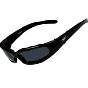 Chicopee Foam Padded Sunglasses (Frame Color: Matte Black, Lens Color: Gray Red Mirror)