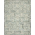 thumbnail image 3 of Nourison Linked Geometric Bohemian Ivory/Turquoise 8' x 10'6" Area Rug, (8' x 11'), 3 of 9