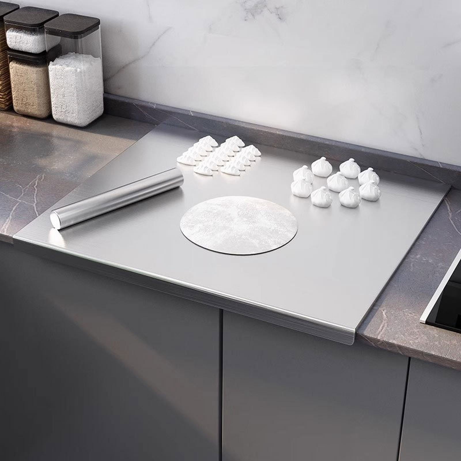 FURNIX Food-Safe Stainless Steel Cutting Board,Heavy-Duty Kitchen Chopping Board,Large Prep Board,Knife-Friendly Cutting Surface,Low-Maintenance Kitchen Tool,Dishwasher-Safe Cutting Board