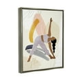 thumbnail image 3 of Stupell Industries Flow Yoga Text Plant Pattern Person Stretching Luster Gray Framed Floating Canvas Wall Art, 16x20, by Victoria Barnes, 3 of 9