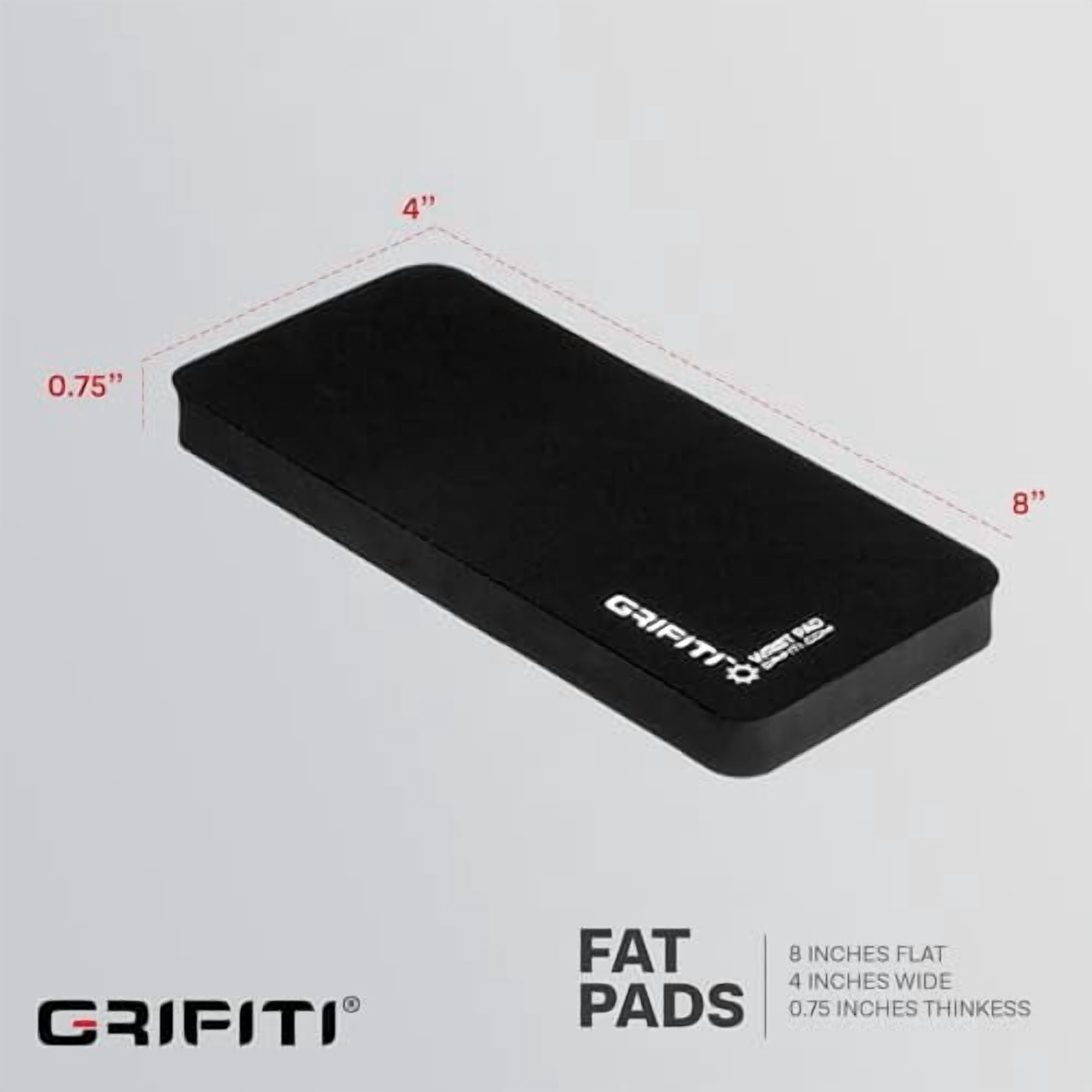 GRIFITI Fat Wrist Pad 8" x 4" x 0.75" inches Mouse Rest Ergonomic Hand Palm Pads Support for Keypads, Numberpads, Trackpads, Trackball Mousepads Computer Mousepad Gaming Rests Acce
