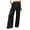 Black, variant on Women Wide Leg Pants Elastic Waist Pants With Pockets Loose Harem Pants Cropped Pants