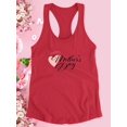 thumbnail image 3 of Mothers Day Baby Pink Hear Racerback Tank Women -Image by Shutterstock, Female XX-Large, 3 of 4