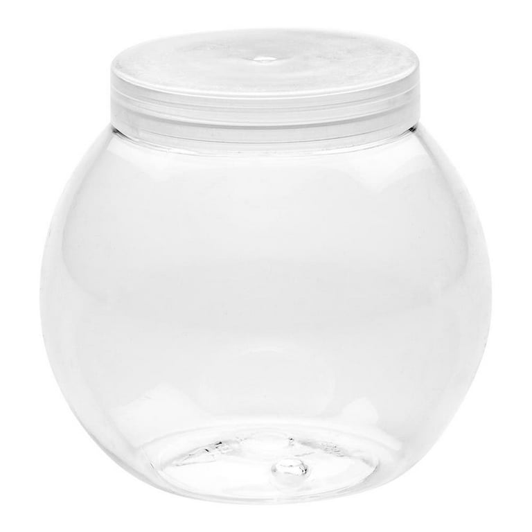 Woozettn 3 Pcs Plastic Candy Jars,Clear Cookie Jars 71 oz for Kitchen Counter,Hexagon Cookie Jars with Lids,Plastic Dry Food Jar for Candy Buffet