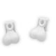 thumbnail image 2 of Zapato clip-on ornamento brillante pequeño zapatos lindos banda decoración colgante adultos adolescentes zapatillas de cumpleaños fiesta favores blanco 1 par Vogacara AP004659-02B, 2 of 7