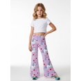 thumbnail image 2 of Girls Wide Leg Flared Pants, Bell Bottom Trousers, Digital Print Casual Bottoms for Kids, Slim Fit Autumn Spring Summer, Age 4-13, 2 of 6