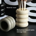 thumbnail image 2 of Storage Case Pencil Box Desk Stand Round Smooth Surface Long-lasting Convenience Multipurpose Exquisite Home Supplies White Three Layers, 2 of 9