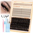 thumbnail image 1 of Kit de extensiones de pestañas Focipeysa Lash Clusters Spike Wispy, 1 of 9