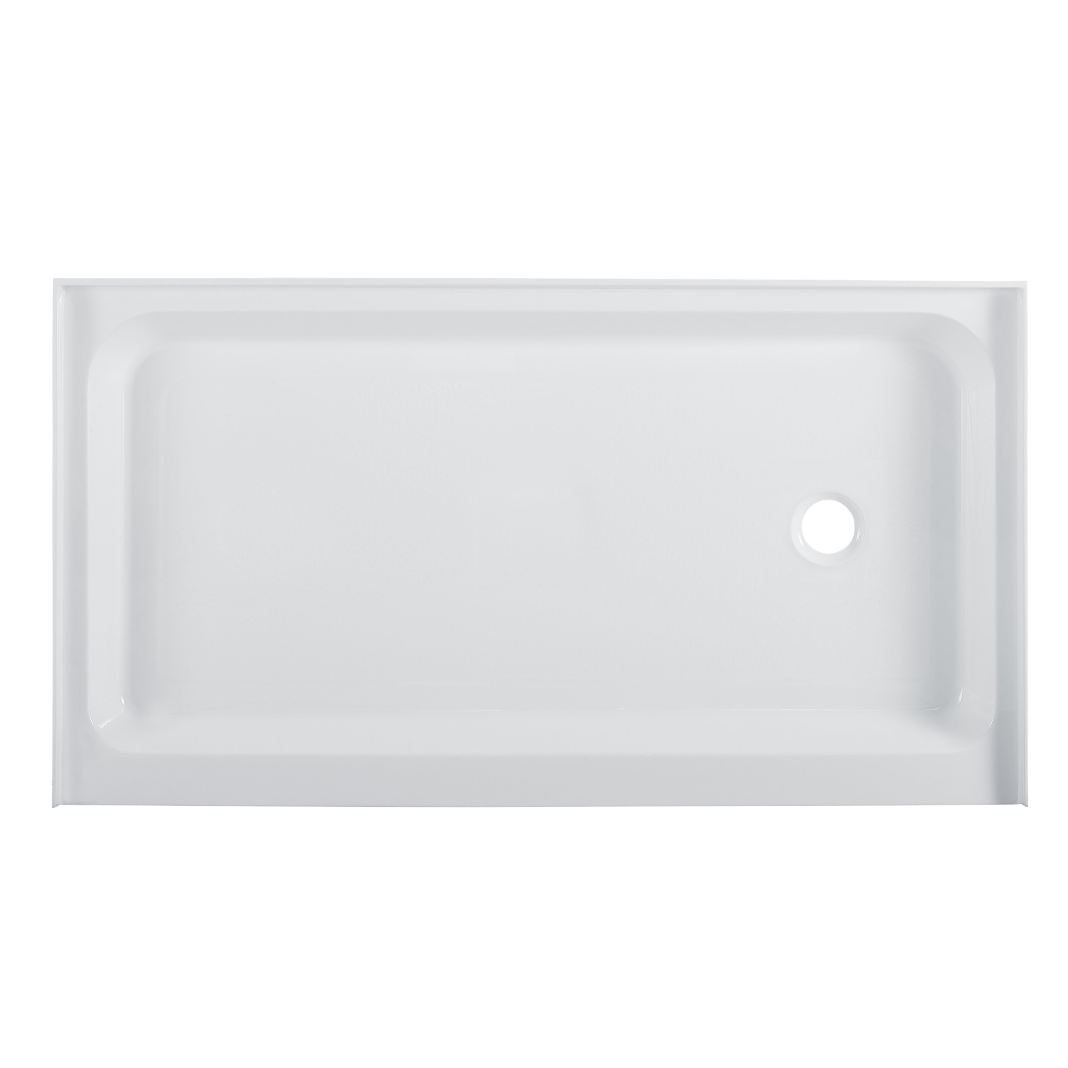 Voltaire 60" x 36" Acrylic White Single-Threshold, Right-Hand Drain, Shower Base