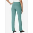 thumbnail image 2 of Roaman's Women's Plus Size Straight Leg Soft Knit Pull On Pant, 2 of 6