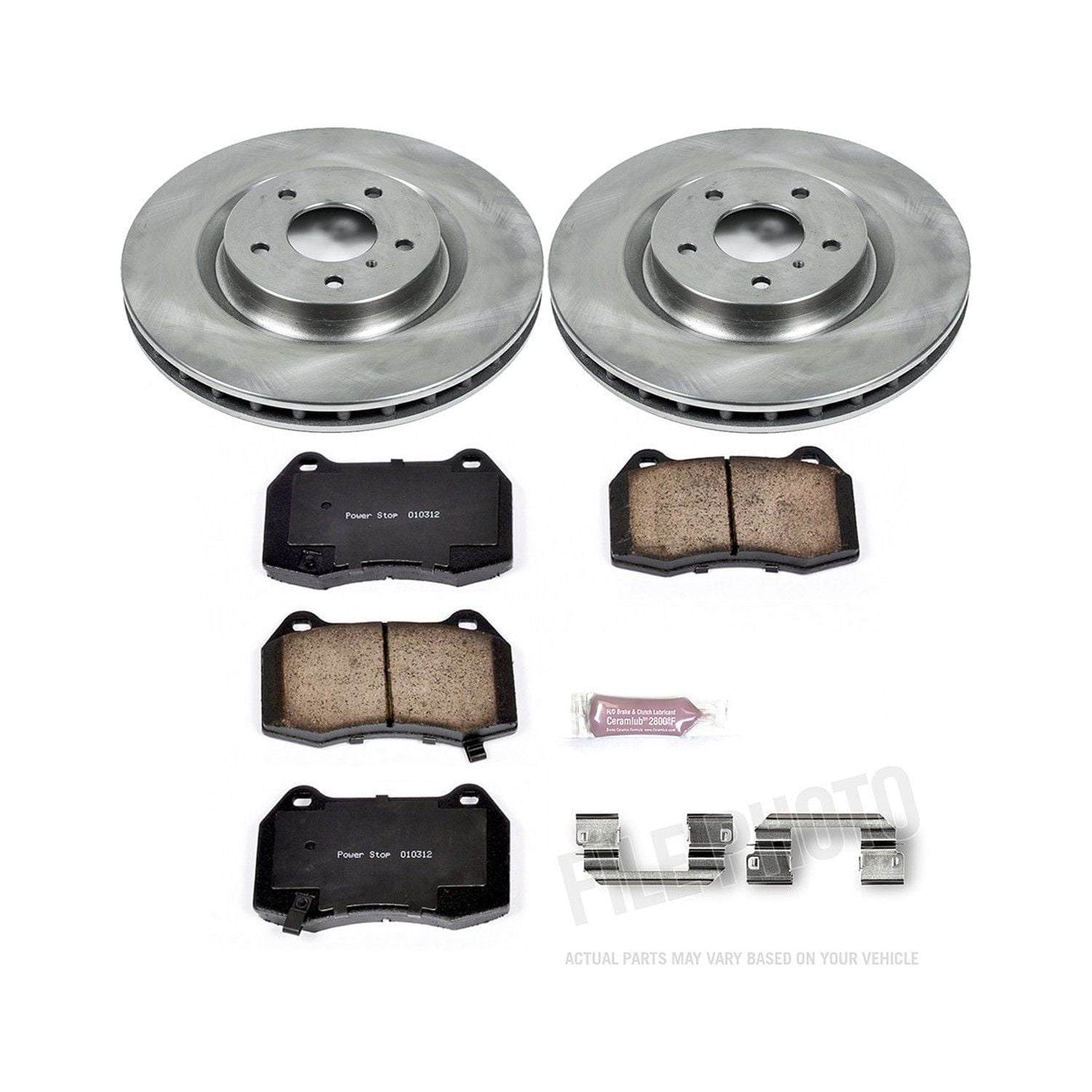Power Stop Front Stock Replacement Brake Pad and Rotor Kit KOE104