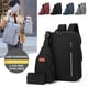 thumbnail image 3 of Mochila para portátil empresarial con carga USB | Set de 3 piezas Bolsos de pecho con hombro convertibles | Poliéster multifuncional antirrobo de gran capacidad | Múltiples compartimentos | Tamaños:, 3 of 4