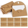 thumbnail image 1 of 100 sobres de papel Kraft con 100 tarjetas de papel en blanco, mini sobres con cierre de corazón para tarjetas de regalo Diy Graffiti, 1 of 4