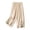 Beige, variant on Endives Women' s Culottes Linen Blend Embroidered Wide Leg Pants Elastic Waist Casual Pants With Pockets Pink