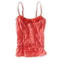 thumbnail image 2 of Aeropostale Womens Circle Pattern Pleat Front Cami Tank Top, Orange, Juniors, X-Large, 2 of 2