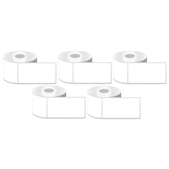 PrinterDash Compatible Replacement for Zebra Direct Thermal Labels (4in x 6in/ 3in Core) (5/PK-1000 Labels) (DTL4X6-3C_5PK)