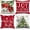 Red, variant on Christmas Throw Pillow Covers 20x20 Inch Set of 4, Xmas Tree Balls Merry and Bright Joy to The World Red Winter Holiday Farmhouse Decorative Cushion Cases for Home Decoration G631-20