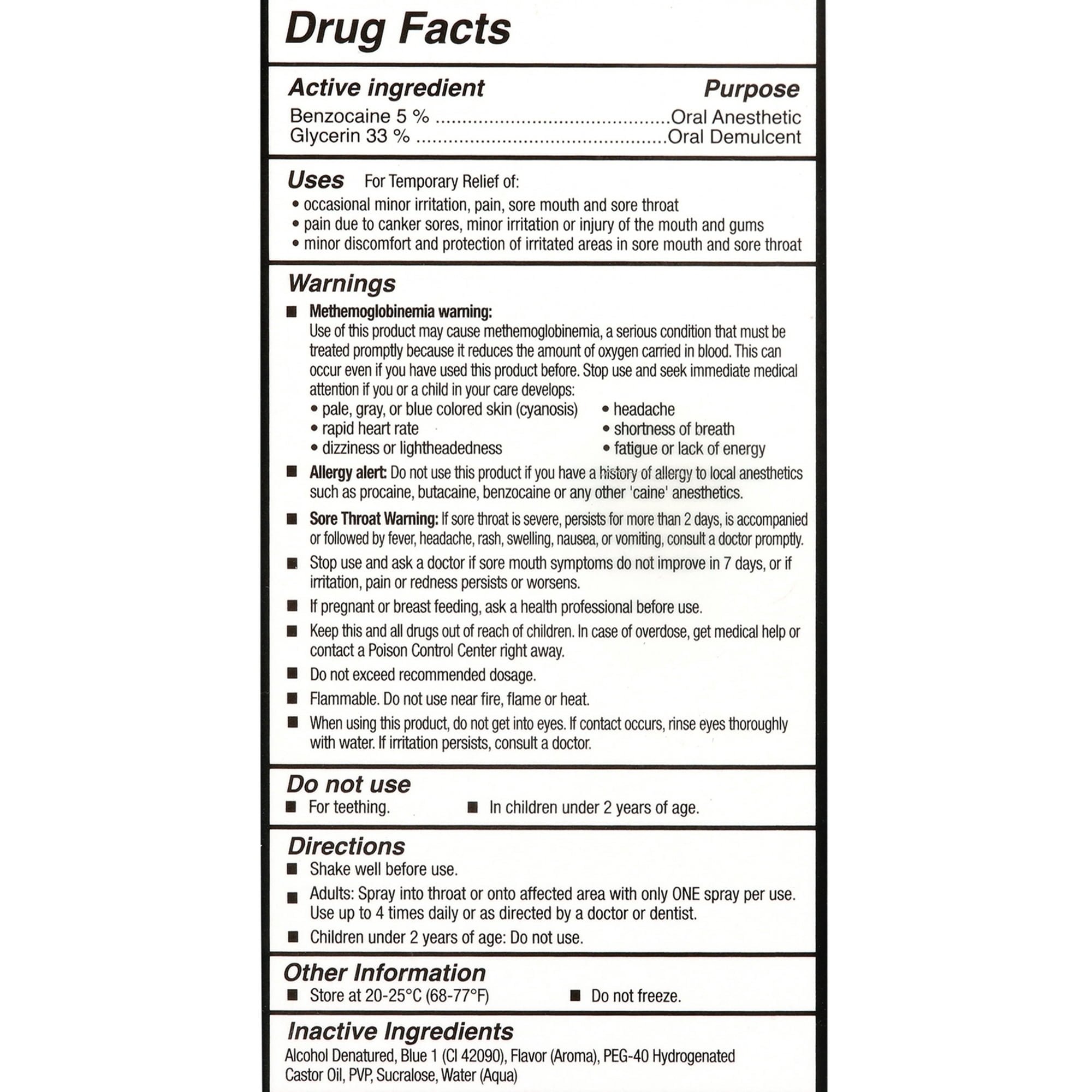 Doc Johnson GoodHead Throat Numbing Spray, Blue Raspberry 2 oz Over-the-Counter Medicines