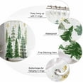 thumbnail image 6 of Polyester Fabric Green Christmas Tree Shower Curtain, Yellow Snowflake Xmas Rustic Waterproof Bathtub Curtain Bathroom Decor Set with Hooks 72 x 84 Inches, 6 of 6