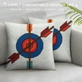 thumbnail image 3 of Throw Pillow Cover Red Aim Cartoon Archery Target Arrows Missing The Mark 16x16 Inches Pillowcase Home Decorative Square Pillow Case Cushion Cover, 3 of 5