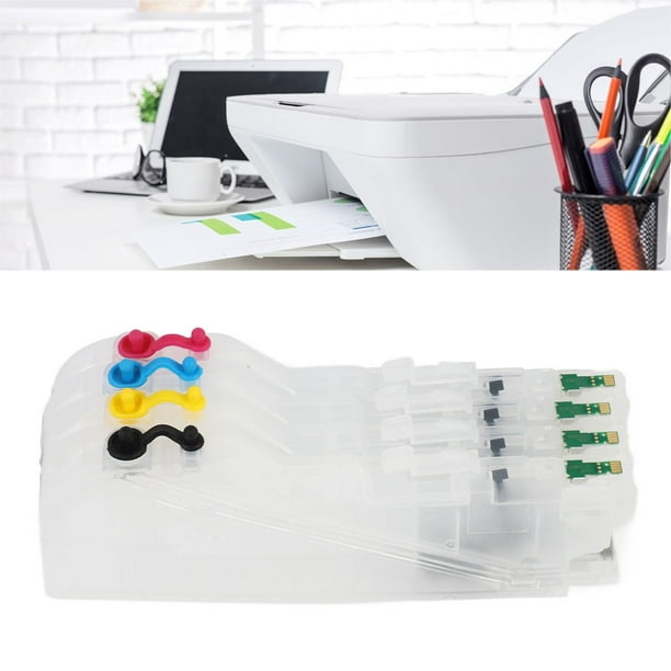 Reemplazo De Cartuchos De Tinta De 4 Piezas, Caja De Recarga De Impresión De Tinta De Cartucho De Tinta, Accesorios De Impresora De Reemplazo, Para La Impresora Alargada