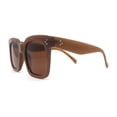 thumbnail image 3 of Anti-glare Polarized Chunky Thick Horn Rim Boyfriend Style Large Sunglasses Tan Brown, 3 of 4