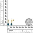 thumbnail image 6 of Gem Stone King 14K Yellow Gold London Blue Topaz and Lab Grown Diamond Earrings for Women | 2.05 Cttw | Gemstone November Birthstone | Cushion 7X5MM, 6 of 6