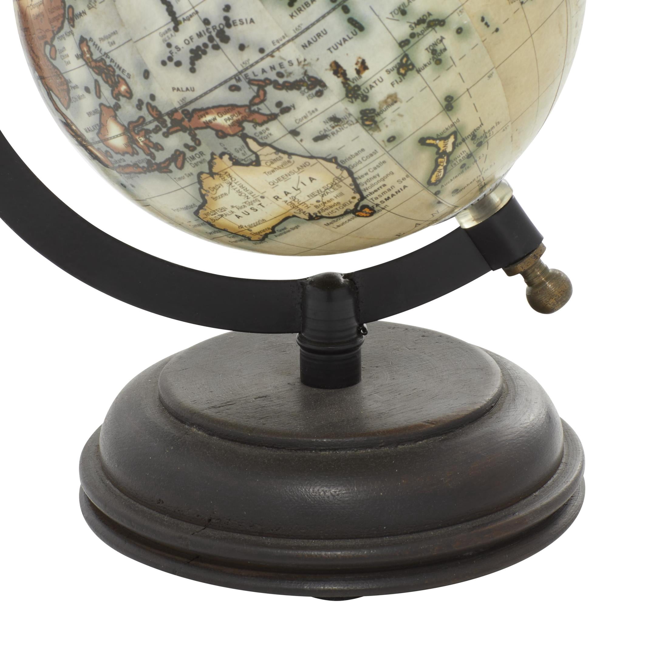DecMode 6" Cream World Map Globe