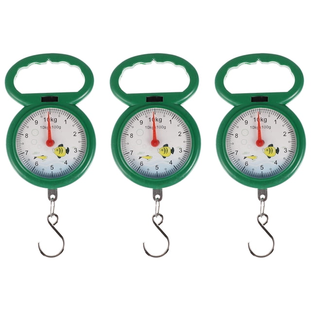 3pcs Portable Scale Plastic Hook Scale Portable Weighing Tool Spring Scale