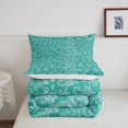 thumbnail image 5 of Erosebridal Teal Paisley Patchwork Twin Comforter Sets,Vintage Ethnic Motif Bedding Set,2-Piece,1 Comforter and 1 Pillowcase,Reversible, 5 of 7
