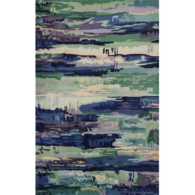HomeRoots 350133 5 x 8 ft. Wool Ink Blue Area Rug